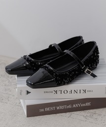 ストラップシューズ ワンストラップシューズ 靴」に該当するブラック