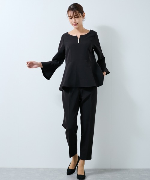 Jayro（ジャイロ）の「【360度ストレッチ】セットアップ対応ペプラムブラウス（シャツ/ブラウス・レディース・ブラック/ネイビー/ベージュ・L/M/S）」の20枚目の写真