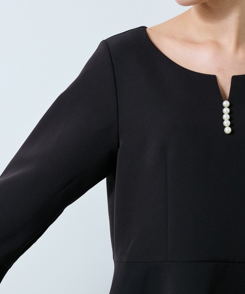 Jayro（ジャイロ）の「【360度ストレッチ】セットアップ対応ペプラムブラウス（シャツ/ブラウス・レディース・ブラック/ネイビー/ベージュ・L/M/S）」の6枚目の写真