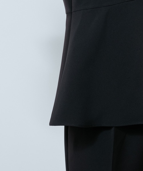 Jayro（ジャイロ）の「【360度ストレッチ】セットアップ対応ペプラムブラウス（シャツ/ブラウス・レディース・ブラック/ネイビー/ベージュ・L/M/S）」の8枚目の写真