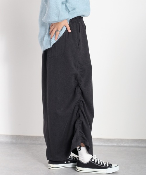 cepo（セポ）の「ツイルジャージーナロースカート（スカート・レディース・チャコール/グレー/オフホワイト・M）」の7枚目の写真