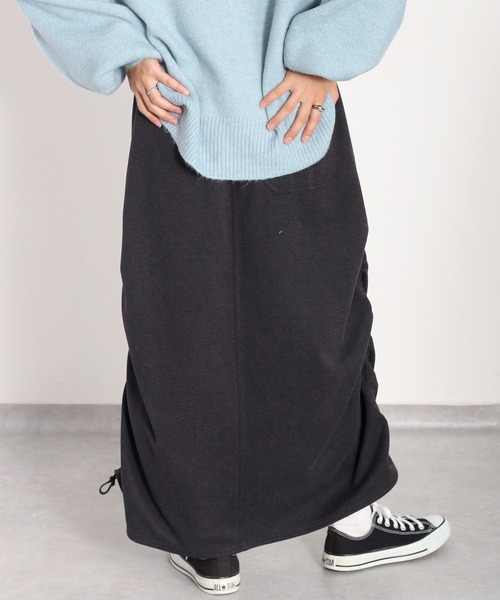 cepo（セポ）の「ツイルジャージーナロースカート（スカート・レディース・チャコール/グレー/オフホワイト・M）」の6枚目の写真