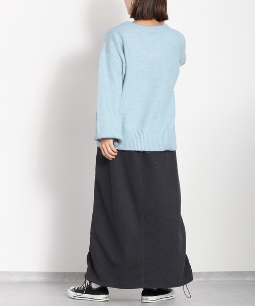 cepo（セポ）の「ツイルジャージーナロースカート（スカート・レディース・チャコール/グレー/オフホワイト・M）」の12枚目の写真