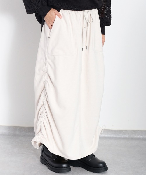 cepo（セポ）の「ツイルジャージーナロースカート（スカート・レディース・チャコール/グレー/オフホワイト・M）」の16枚目の写真