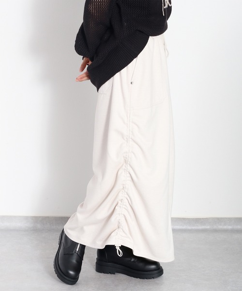cepo（セポ）の「ツイルジャージーナロースカート（スカート・レディース・チャコール/グレー/オフホワイト・M）」の15枚目の写真