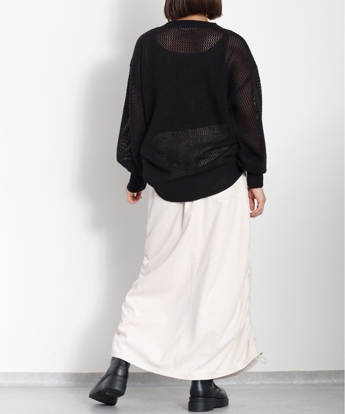 cepo（セポ）の「ツイルジャージーナロースカート（スカート・レディース・チャコール/グレー/オフホワイト・M）」の20枚目の写真