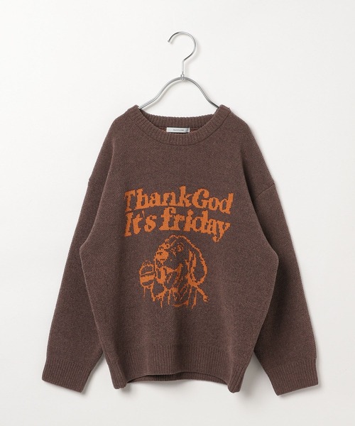 BAYFLOW（ベイフロー）の「[汚れても安心♪] 洗えるHAPPYニット(KIDS)（ニット/セーター・キッズ・ネイビー/イエロー/ピンク/ブラウン/グリーン/オフホワイト/ブラック/オレンジ・110cm/120cm/130cm/140cm/150cm）」の18枚目の写真
