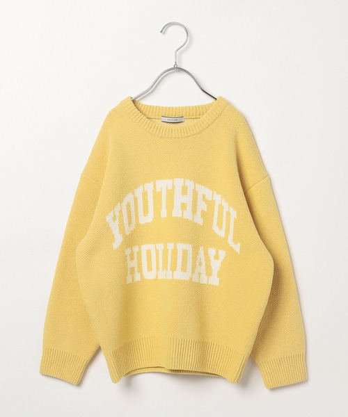 BAYFLOW（ベイフロー）の「[汚れても安心♪] 洗えるHAPPYニット(KIDS)（ニット/セーター・キッズ・ネイビー/イエロー/ピンク/ブラウン/グリーン/オフホワイト/ブラック/オレンジ・110cm/120cm/130cm/140cm/150cm）」の15枚目の写真