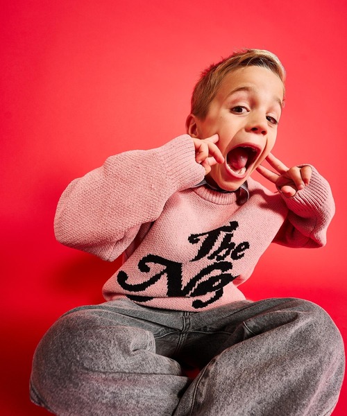 セール】[汚れても安心♪] 洗えるHAPPYニット(KIDS)（ニット/セーター