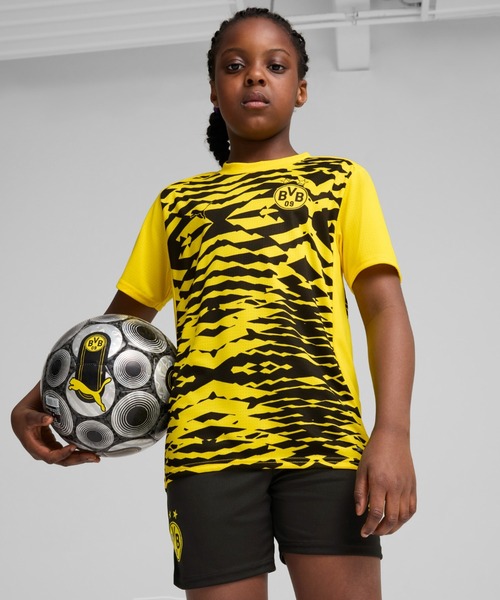 【セール】PUMA プーマ キッズ ドルトムント 2024-25 プレマッチ 半袖 シャツ 116-164cm（Tシャツ/カットソー）｜PUMA（プーマ）