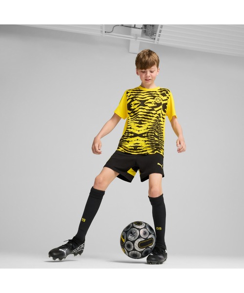 【セール】PUMA プーマ キッズ ドルトムント 2024-25 プレマッチ 半袖 シャツ 116-164cm（Tシャツ/カットソー）｜PUMA（プーマ）