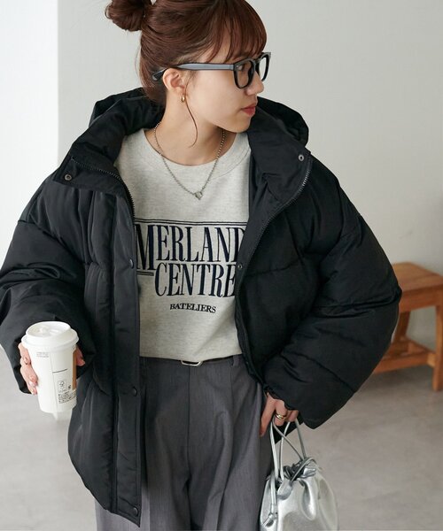 DISCOAT（ディスコート）の「【WEB限定】裾ラウンドフェイクダウン（ダウンジャケット/コート・レディース・アイボリー/ブラック/カーキ・FREE）」の13枚目の写真