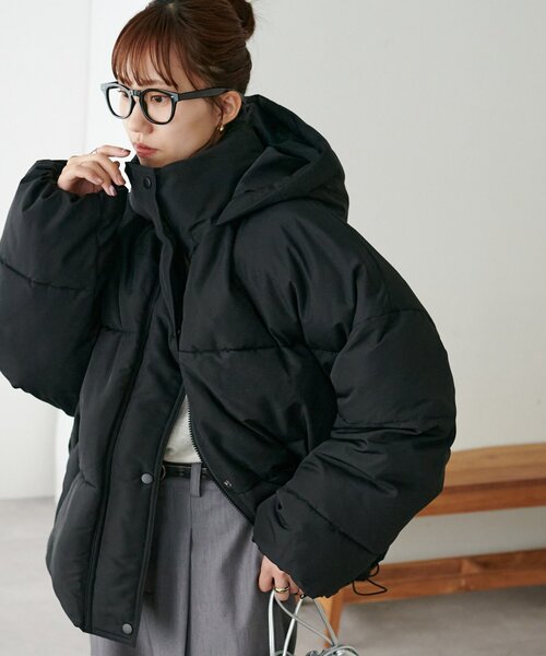 セール】【WEB限定】裾ラウンドフェイクダウン（ダウンジャケット