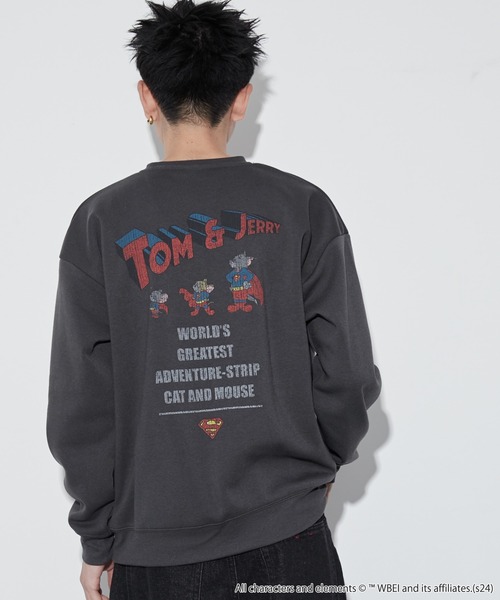 Tom&Jerry(トムアンドジェリー)の「∴WEGO/TOMandJERRYグラフィックプルオーバー(スウェット・メンズ・R/O/P/M・LARGE/MEDIUM)」の2枚目の写真