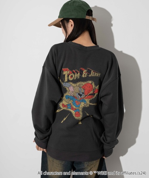 Tom&Jerry(トムアンドジェリー)の「∴WEGO/TOMandJERRYグラフィックプルオーバー(スウェット・メンズ・R/O/P/M・LARGE/MEDIUM)」の3枚目の写真