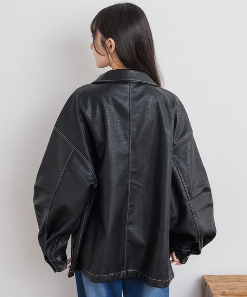 RETRO GIRL（レトロガール）の「Fレザーカバーオール（その他アウター・レディース・ブラック/ブラウン/ベージュ・FREE）」の12枚目の写真