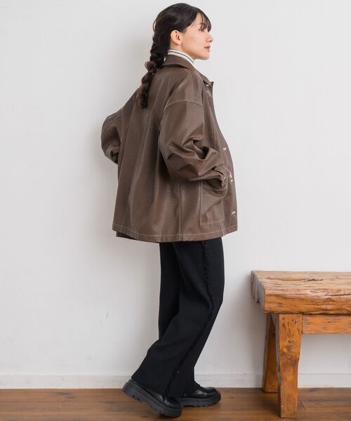 RETRO GIRL（レトロガール）の「Fレザーカバーオール（その他アウター・レディース・ブラック/ブラウン/ベージュ・FREE）」の15枚目の写真