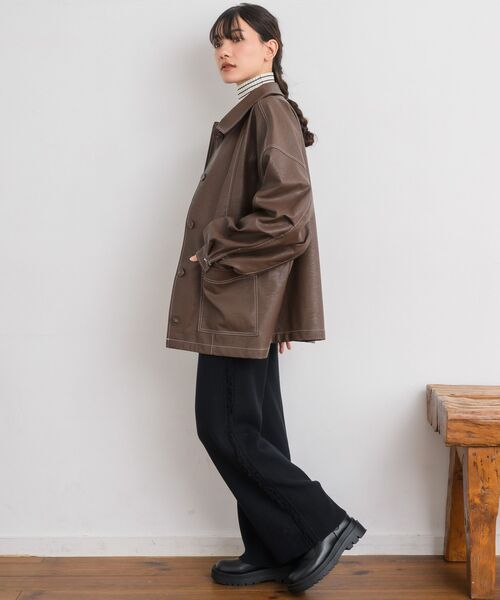 RETRO GIRL（レトロガール）の「Fレザーカバーオール（その他アウター・レディース・ブラック/ブラウン/ベージュ・FREE）」の16枚目の写真