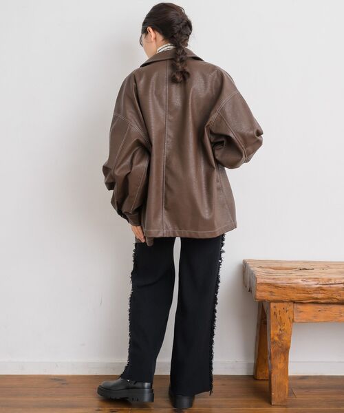 RETRO GIRL（レトロガール）の「Fレザーカバーオール（その他アウター・レディース・ブラック/ブラウン/ベージュ・FREE）」の18枚目の写真