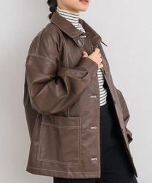 RETRO GIRL | Fレザーカバーオール(その他アウター)