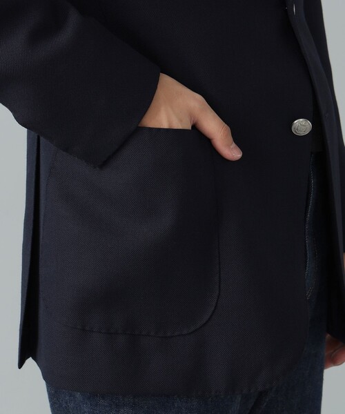 美品✨BEAMS F ビームスエフ ツイード テーラードジャケット ネイビー BEAMS F（ビームスF）HANDMADE SAVILE CLIFFORD ネイビー ブレザー