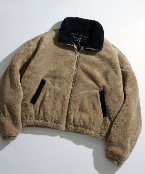 セール】shaggy fleece short blouson/シャギーフリース ショート