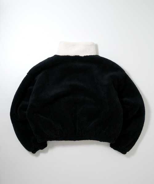 HALHAM(ハルハム)の「shaggy fleece short blouson/シャギーフリース ショートブルゾン(ブルゾン・メンズ・ブラック/ベージュ/オフホワイト・M/L/XL)」の7枚目の写真