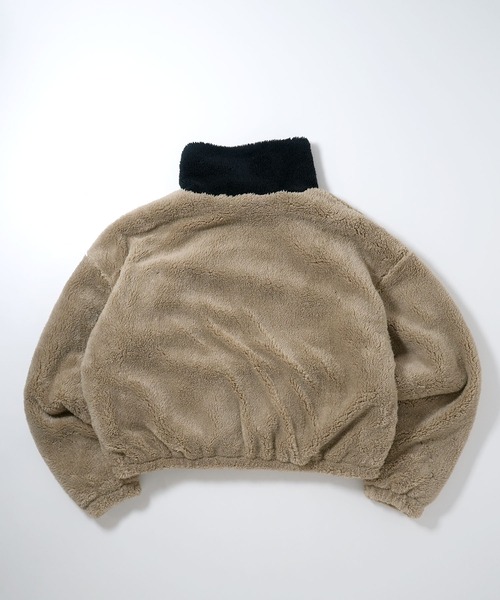 HALHAM(ハルハム)の「shaggy fleece short blouson/シャギーフリース ショートブルゾン(ブルゾン・メンズ・ブラック/ベージュ/オフホワイト・M/L/XL)」の9枚目の写真
