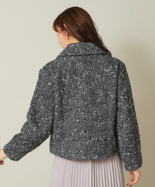 ITS'DEMO（イッツデモ）の「◆【手洗い可】ツイードショートコート（チェスターコート・レディース・ネイビー系3/ブラック系3・00）」の13枚目の写真