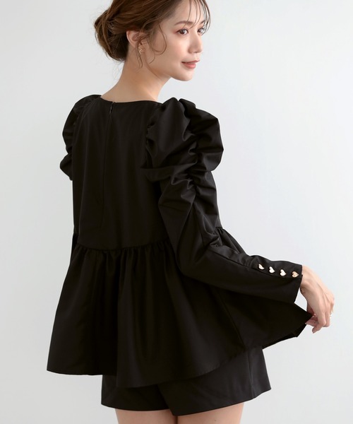 kkHYKE パワーショルダーシャツ HYKEハイク】パワーショルダーシャツPOWER SHOULDER SHIRT