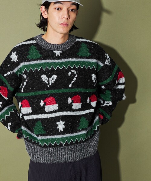 CITEN(シテン)の「<CITEN>クリスマスセーター ジャカード(ニット/セーター・レディース・ブラック・FREE)」の13枚目の写真