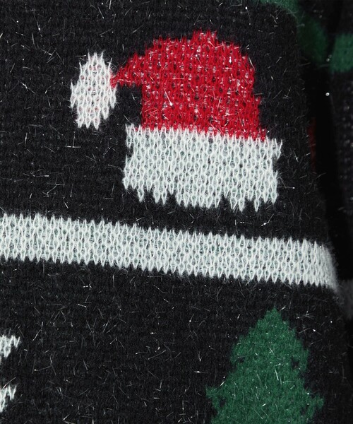 CITEN(シテン)の「<CITEN>クリスマスセーター ジャカード(ニット/セーター・レディース・ブラック・FREE)」の3枚目の写真