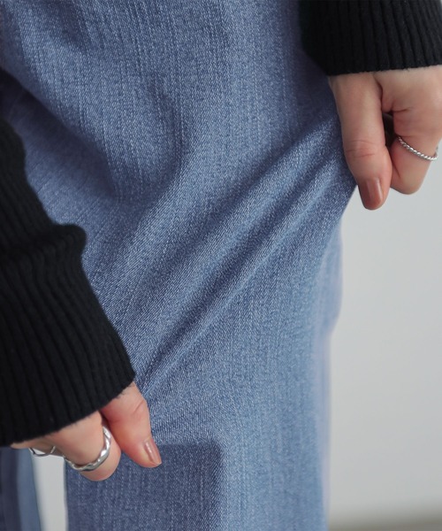 n'OrLABEL（ノアールレーベル）の「『ロールアップストレートデニムパンツ』（デニムパンツ・レディース・ネイビー/ブルー/オフホワイト・L～LL/S～Ｍ/3L）」の11枚目の写真