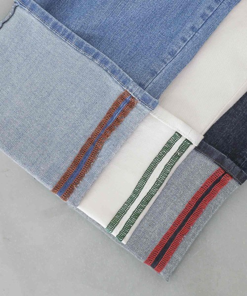 n'OrLABEL（ノアールレーベル）の「『ロールアップストレートデニムパンツ』（デニムパンツ・レディース・ネイビー/ブルー/オフホワイト・L～LL/S～Ｍ/3L）」の16枚目の写真