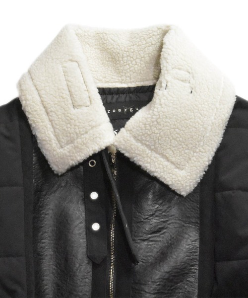 roarguns(ロアーガンズ)の「WOMEN ECO MOUTON JACKET(ミリタリージャケット・レディース・ブラック・2)」の2枚目の写真