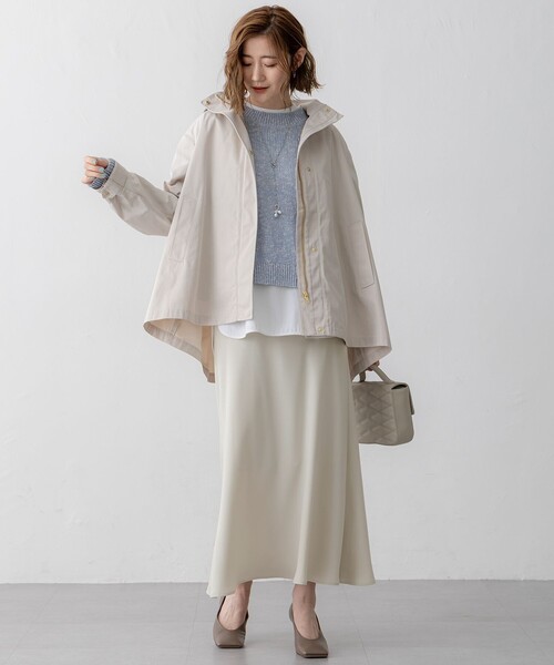 23区(ニジュウサンク)の「【VERY3月号掲載/撥水加工】ライトツイル フーディーアウター(その他アウター・レディース・カーキ系/ベージュ系/ネイビー系・38/36)」の6枚目の写真