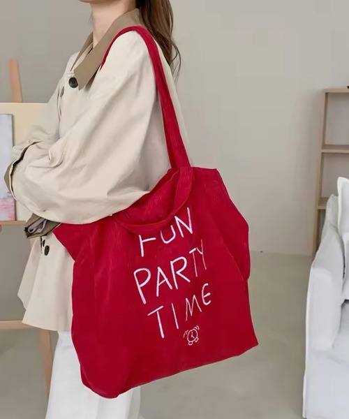 Port（ポート）の「【 Port / ポート 】  ロゴ刺繍 コーデュロイ トートバッグ #（トートバッグ・レディース・ホワイト/ブラウン/レッド/パープル/イエロー/ライトブルー・FREE）」の19枚目の写真