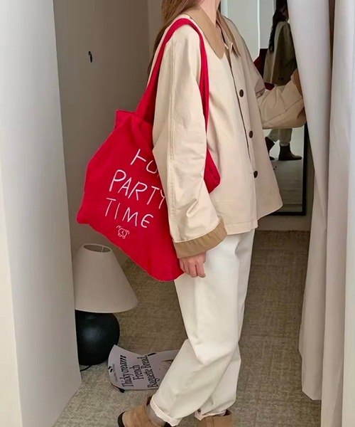 Port（ポート）の「【 Port / ポート 】  ロゴ刺繍 コーデュロイ トートバッグ #（トートバッグ・レディース・ホワイト/ブラウン/レッド/パープル/イエロー/ライトブルー・FREE）」の22枚目の写真