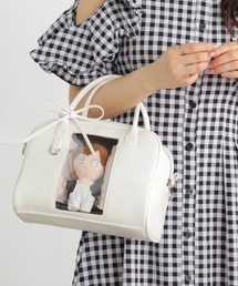 Appel Toi（アペルトワ）の「ぬいぐるみ ぬい活 ぬいバッグ ショルダーバッグ 2way りぼん リボン付き ボストン（ショルダーバッグ）」