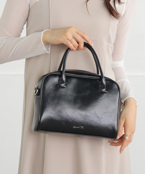 【日本未入荷★kate hill★】 りぼん付き★ショルダーバッグ セール】パールリボンチャーム付ミニボストンショルダーバッグ