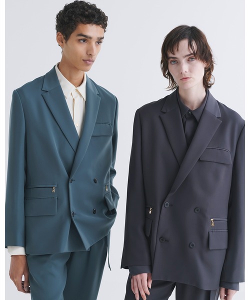 CULLNI(クルニ)の「Dry Double Satin Asymmetrical Long Sleeve Shirt(シャツ/ブラウス・メンズ・チャコール/グリーン/オフホワイト/ブラック・1/2/0)」の5枚目の写真