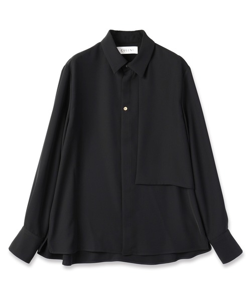 CULLNI(クルニ)の「Dry Double Satin Asymmetrical Long Sleeve Shirt(シャツ/ブラウス・メンズ・チャコール/グリーン/オフホワイト/ブラック・1/2/0)」の13枚目の写真
