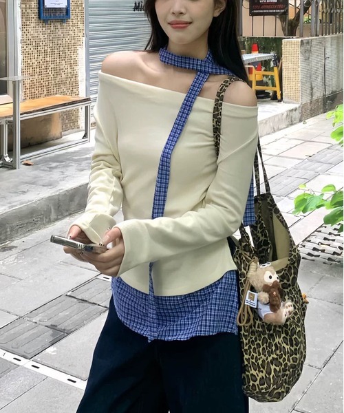 MAISON DE THERESE（メゾン ド テレーズ）の「ニットトップス（ニット/セーター・レディース・ブラック/アイボリー/ダークグレー・M）」の18枚目の写真