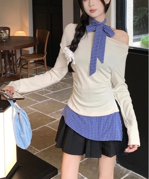 MAISON DE THERESE（メゾン ド テレーズ）の「ニットトップス（ニット/セーター・レディース・ブラック/アイボリー/ダークグレー・M）」の22枚目の写真