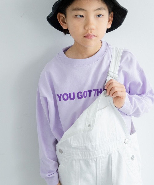 LOWRYS FARM（ローリーズファーム）の「アソートプリントＬＳＴ　288072（Tシャツ/カットソー・キッズ・パープル/ブラック/チャコールグレー/オフホワイト・110cm/120cm/130cm/140cm/150cm）」の4枚目の写真