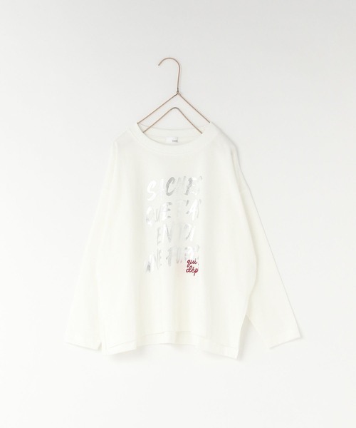 LOWRYS FARM（ローリーズファーム）の「アソートプリントＬＳＴ　288072（Tシャツ/カットソー・キッズ・パープル/ブラック/チャコールグレー/オフホワイト・110cm/120cm/130cm/140cm/150cm）」の2枚目の写真