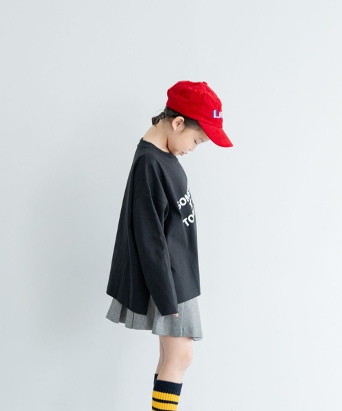 LOWRYS FARM（ローリーズファーム）の「アソートプリントＬＳＴ　288072（Tシャツ/カットソー・キッズ・パープル/ブラック/チャコールグレー/オフホワイト・110cm/120cm/130cm/140cm/150cm）」の9枚目の写真