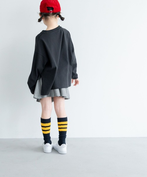 LOWRYS FARM（ローリーズファーム）の「アソートプリントＬＳＴ　288072（Tシャツ/カットソー・キッズ・パープル/ブラック/チャコールグレー/オフホワイト・110cm/120cm/130cm/140cm/150cm）」の10枚目の写真