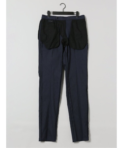 TAKA-Q（タカキュー）の「【ストレッチ ウォッシャブル イージーケア】タカキュー ノータックビジネスパンツ デニム風紺（スーツパンツ・メンズ・ネイビー・MEDIUM/LARGE/X-LARGE/3L/S）」の4枚目の写真