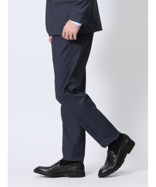 TAKA-Q（タカキュー）の「【ストレッチ ウォッシャブル イージーケア】タカキュー ノータックビジネスパンツ デニム風紺（スーツパンツ・メンズ・ネイビー・MEDIUM/LARGE/X-LARGE/3L/S）」の12枚目の写真